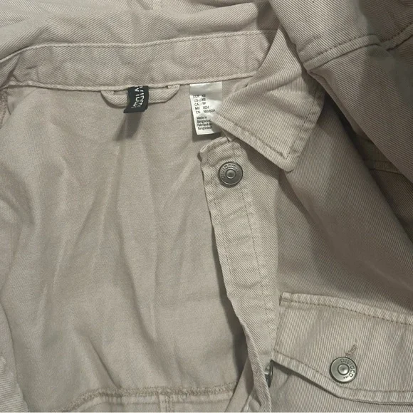 H&M denim oversized shirt jacket coat XS - Picture 5 of 5